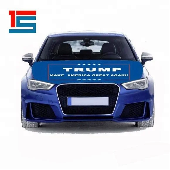 100% спандекс 2020 крышка автомобильного крюка Трампа флаг автомобиля двигателя