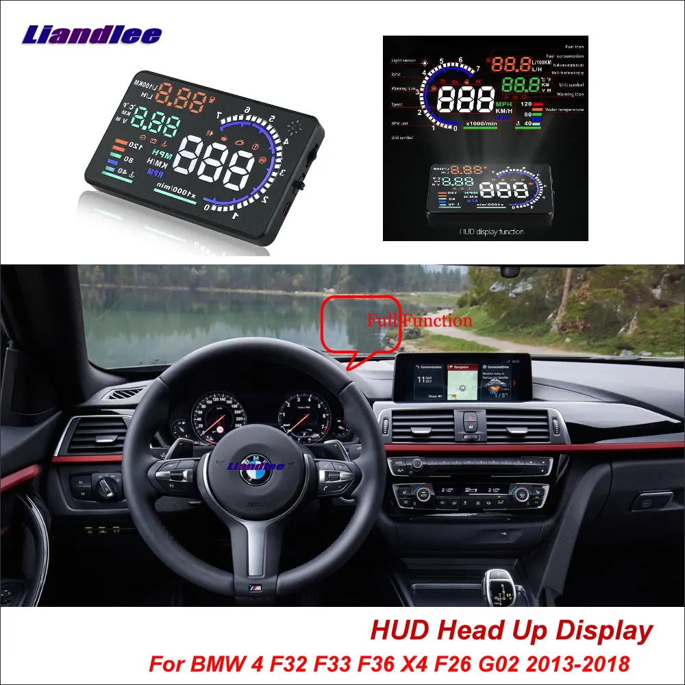 Автомобильный дисплей Liandlee HUD для BMW 4 F32 F33 F36 X4 F26 G02 2013 2018 безопасный экран вождения