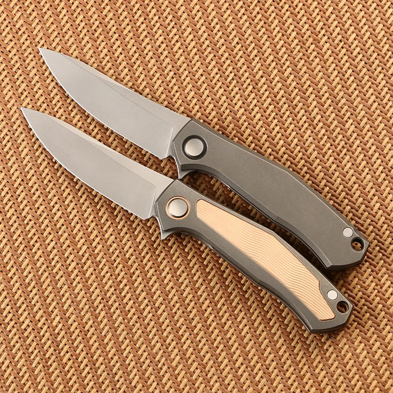 Green thorn poker Limited Edition D2 blade titanium alloy handle camping outdoor survival pocket knife practical knife EDC tool