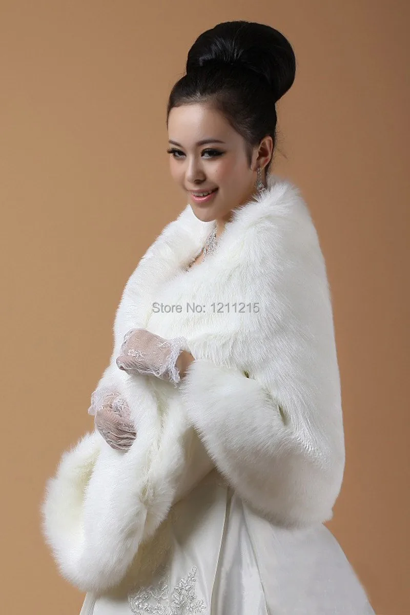 Женская шаль из искусственного меха свадебная накидка на плечи свадебный