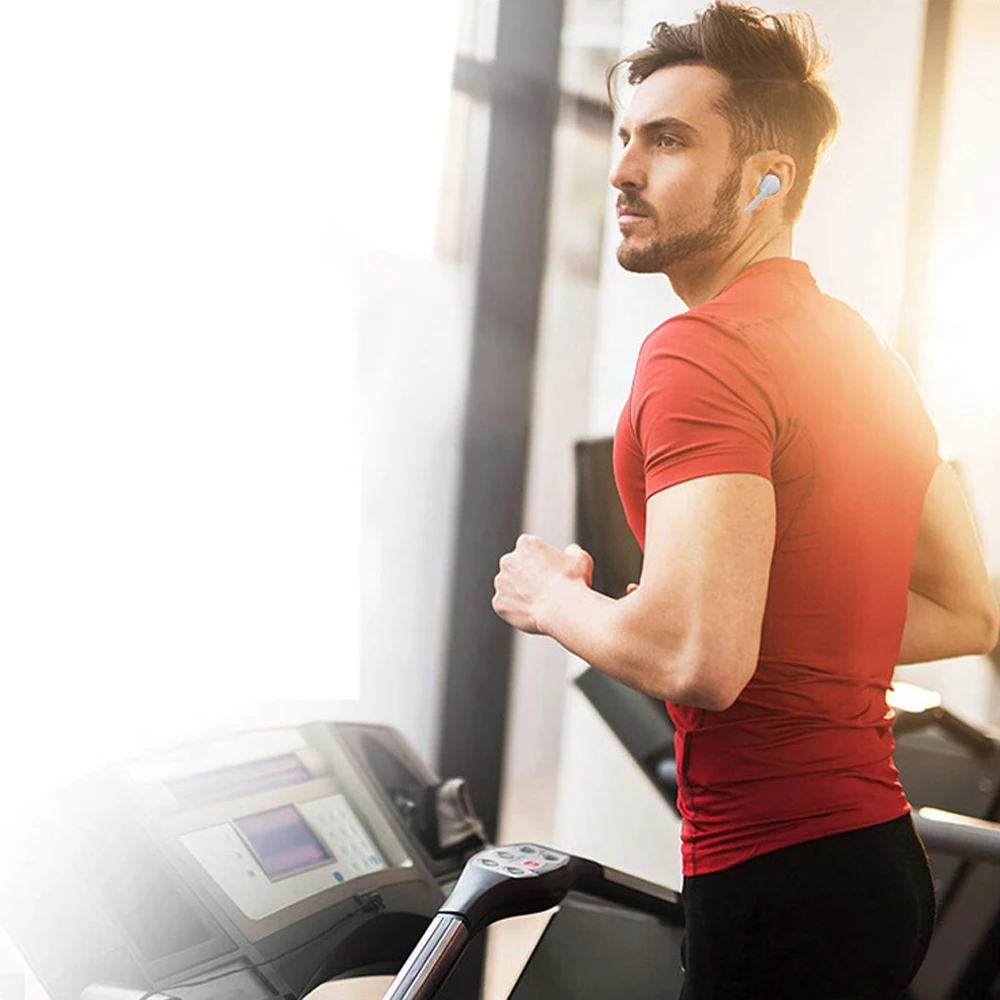 Двухканальная стерео Bluetooth гарнитура наушники Стереонаушники Спортивные с