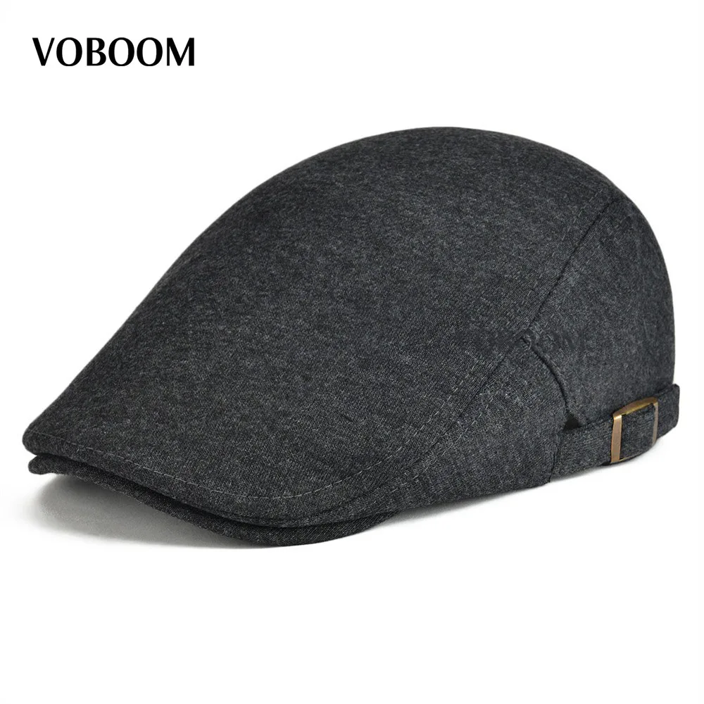 

VOBOOM черно-серая хлопковая плоская кепка плюща для мужчин и женщин мягкая синяя коричневая Кепка для вождения проводника регулируемые кепки для газетчика 039