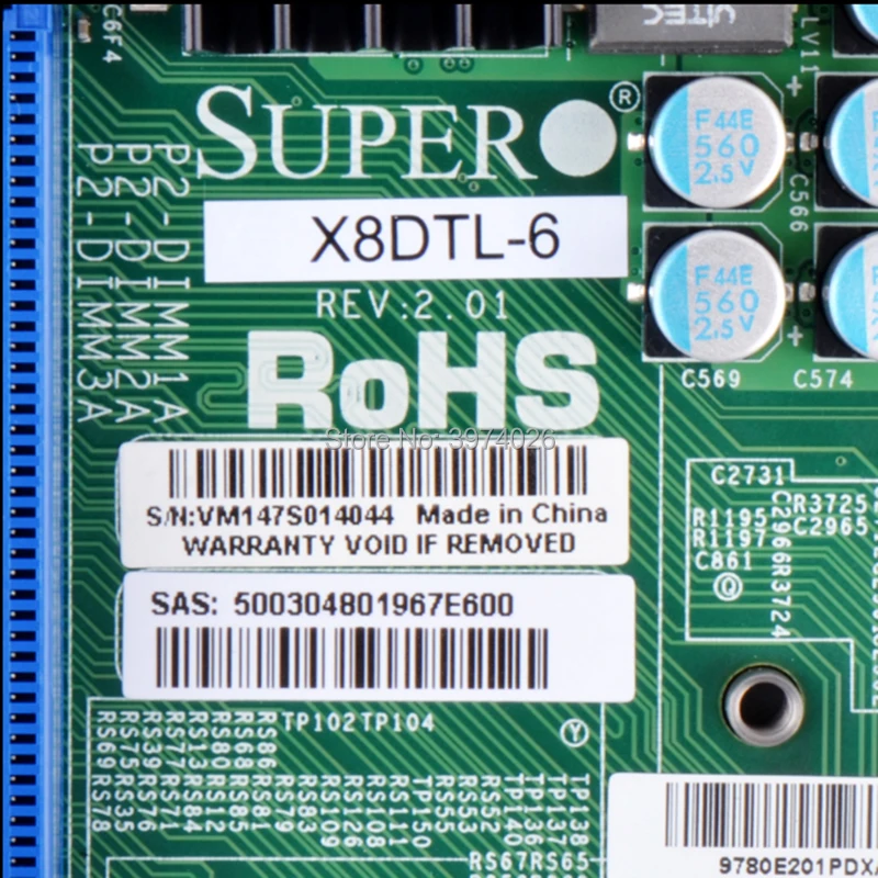 X8DTL-6 двойной X58 1366 Серверная рабочая станция доска