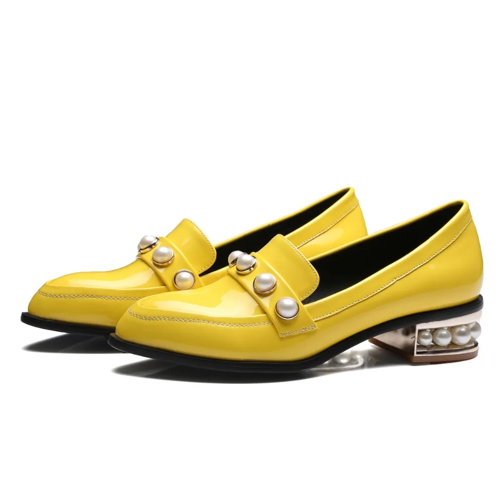 Женские туфли с острым носком на квадратном каблуке размеры 3 5 16|women casual shoes|fashion