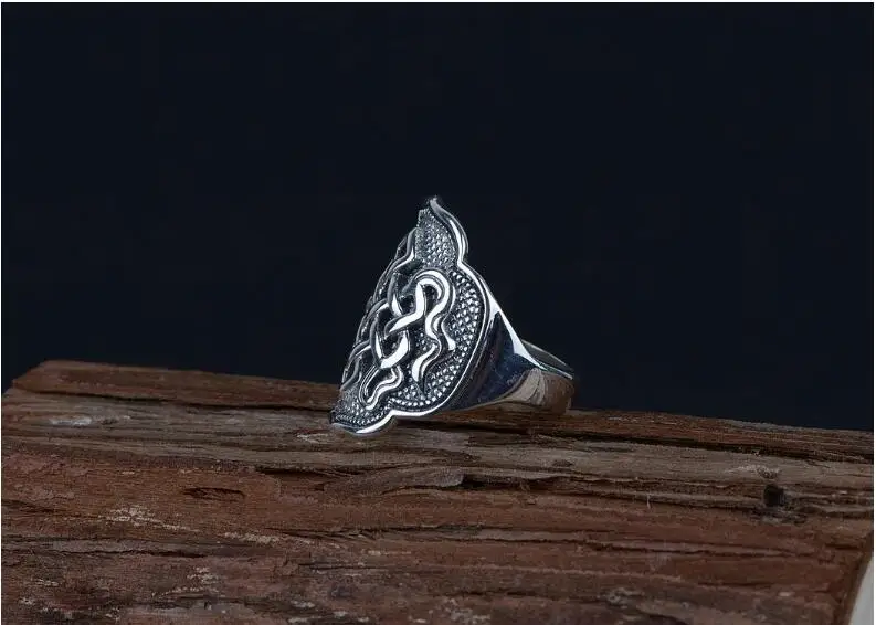 Lengkea jewery 100% Real 925 sterling silver ring Vintage lucky knots men jewelry charm trinket boyfriend Gifts | Украшения и