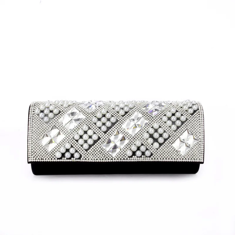 Mini Pearl Bag New Style High-end Small Flap Evening Dress Square Diamond Lady Party Clutch Women Dinner E039 | Багаж и сумки