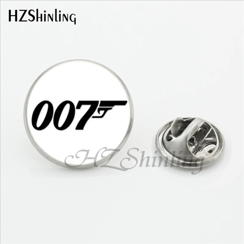Артикул: дизайн Bond 007 Брошь булавка стеклянный кабошон ручной работы агенты 007 лацкан булавки из нержавеющей стали воротник булавка - Окраска металла: 4