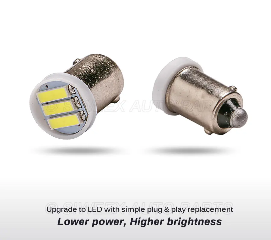 4 шт. BA9S Светодиодные лампы T4W 3-7020 SMD автомобильные дверные боковые габаритные для