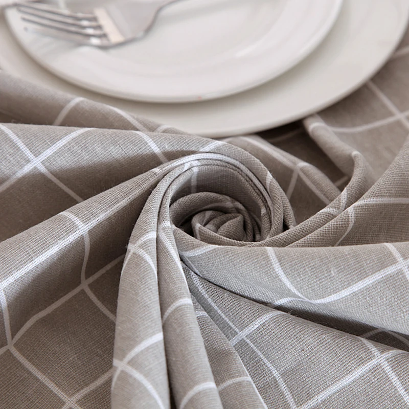 Скатерть прямоугольная/квадратная из хлопка и льна в европейском стиле | Дом сад