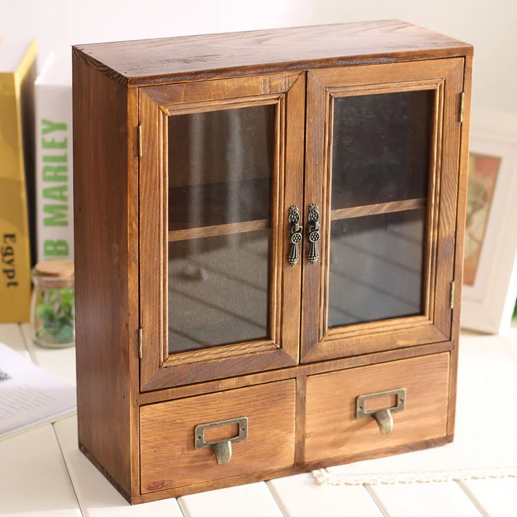 Деревянный органайзер ящик для хранения дальномер шкафа настольного ретро