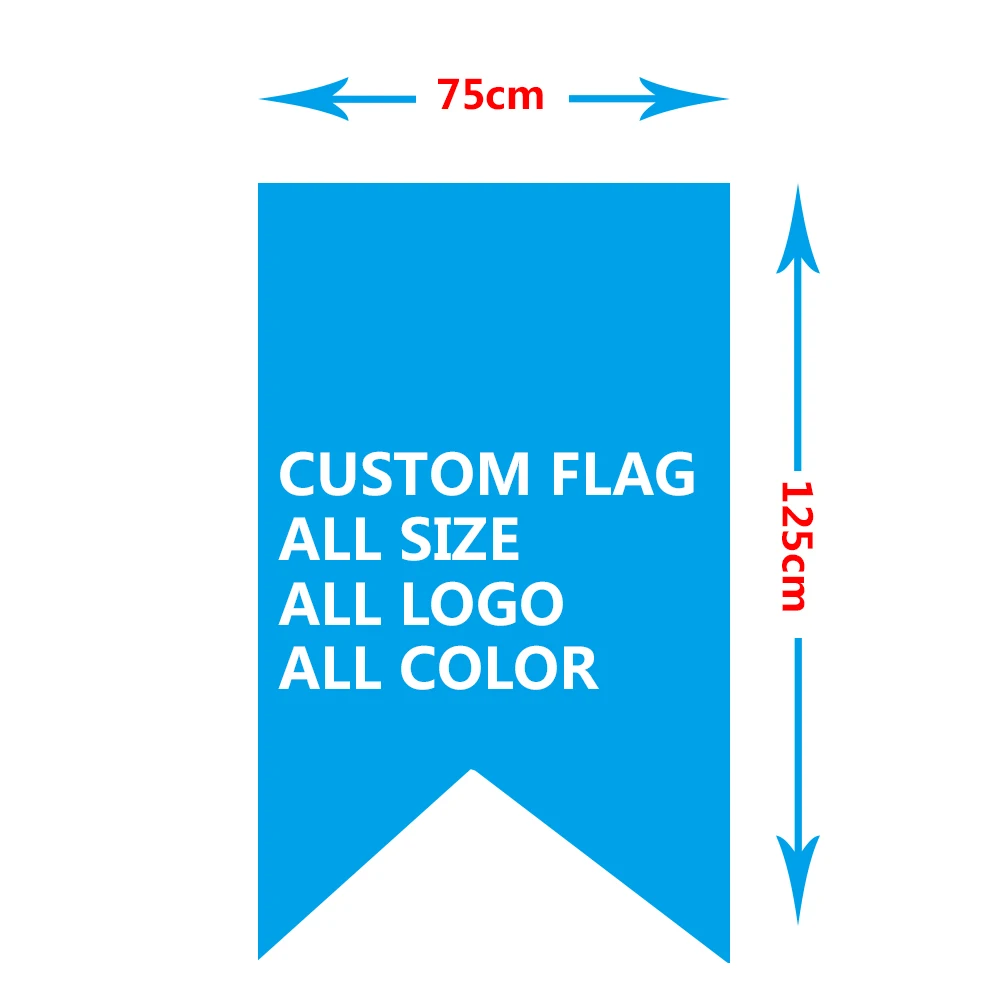 

custom any size advertisement flags and banners 75cmx125cm burgee banner