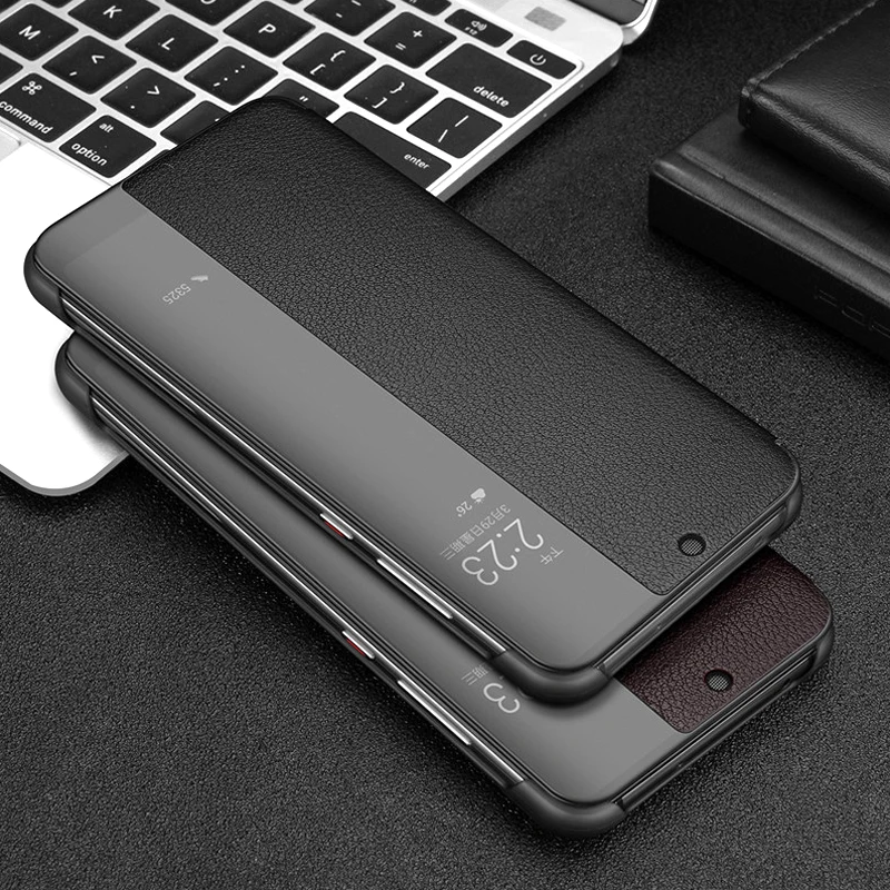 Оригинальный чехол из натуральной кожи для Huawei P30 P10 P20 Mate 9 10 20 Pro Lite Smart View Flip Mate20pro