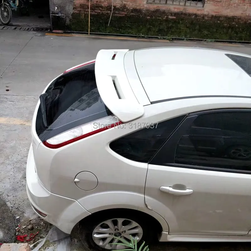 Для Ford Focus спойлер 2007-2011 ABS пластик Неокрашенный задний спойлер на крыло, крышу багажника губы крышка багажника автомобиля Стайлинг