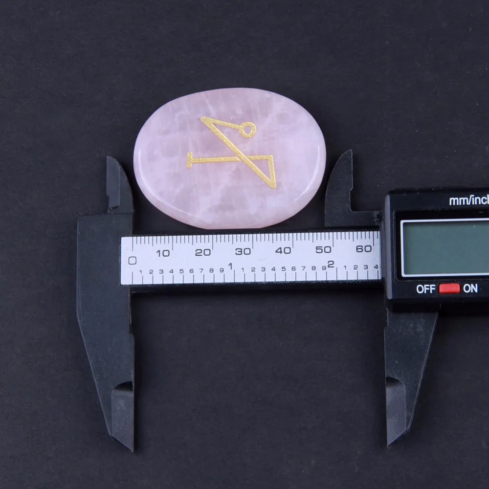 4 шт. Натуральная розовая роза кварц Выгравированная чакра пальмовый камень Archangel