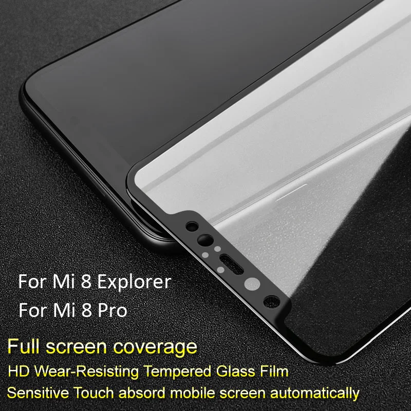 Imak Pro+ полноэкранный клей защитное закаленное стекло для Xiao mi 9 mi 8 mi 8 Se Lite Pro Explorer 2.5D изогнутое Олеофобное