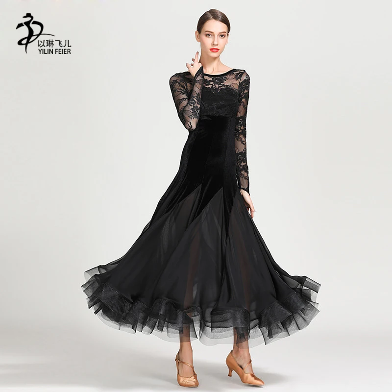 Women Lady's Ballroom Waltz Tango Dance Performance Costumes Competition Clothing | Тематическая одежда и униформа