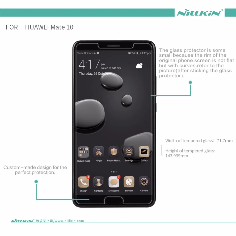 Для Huawei Mate 10 закаленное стекло Защита экрана Nillkin 9H Amazing H + Pro 0 2 мм защита от