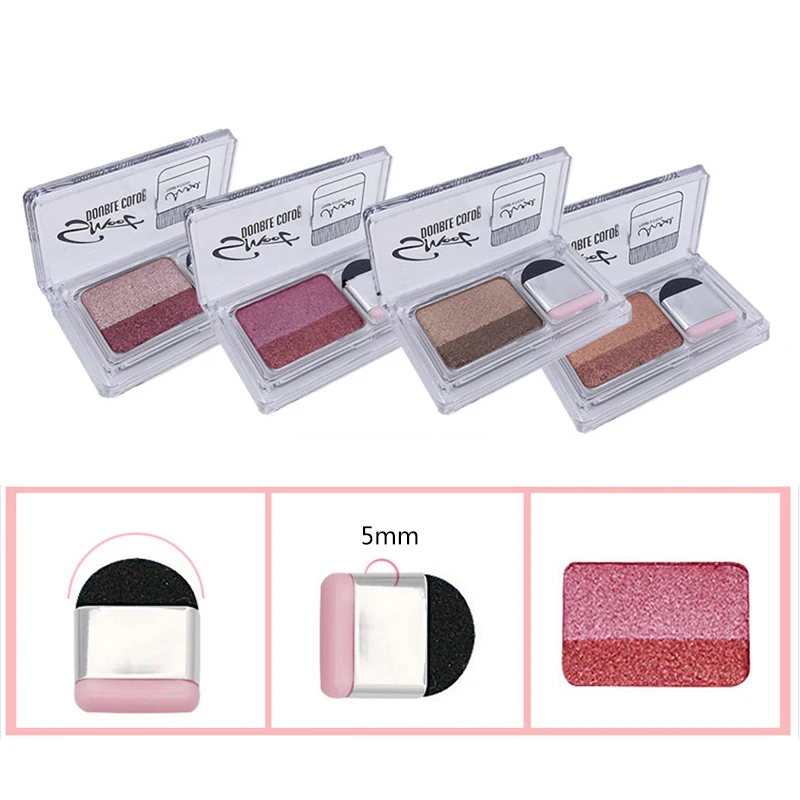 Двойной цвет градиента Eyeshadow профессиональный Shimmer Палитра теней для макияжа