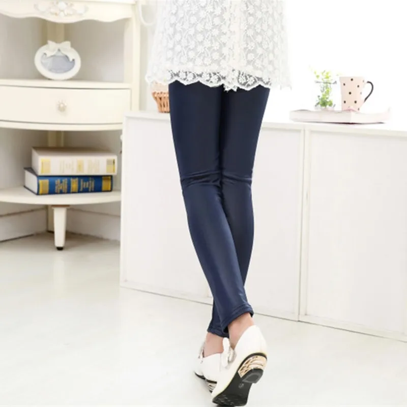 Новая популярная детская одежда кожаные штаны для девочек весенне летние