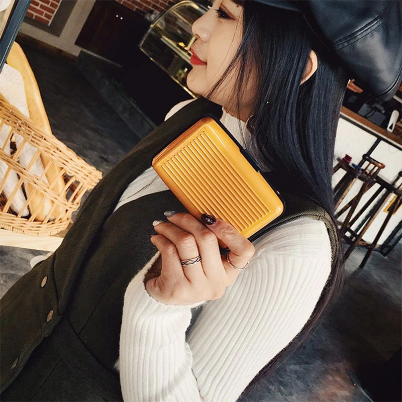 Деловые дела 6 карманов коробка из алюминиевого сплава Коммерческая визитная