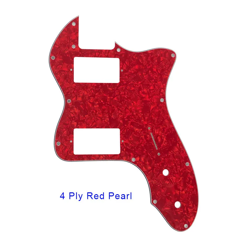 4 Ply Red Pearl Pleroo гитарные части накладки для Fender Классическая серия '72 Telecaster Tele Thinline гитара с PAF хамбакер Замена - Цвет: 4 Ply Red Pearl