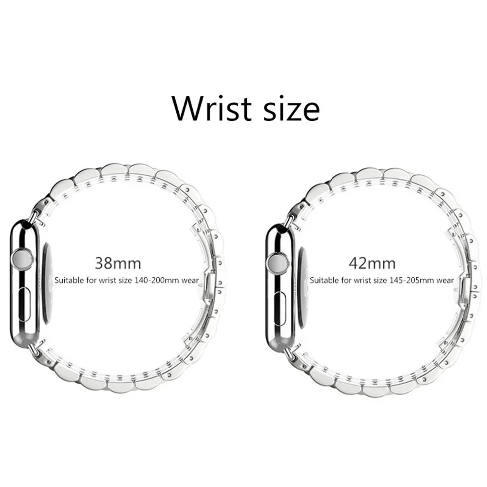 Браслет звеньевой для apple watch band 44 мм 38 ремешок iwatch 42 40 с застежкой бабочкой 5 4/3|strap