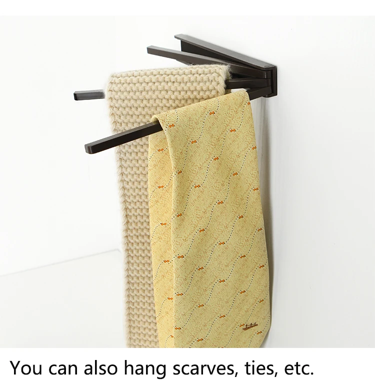 Creative Rotating Wall-mounted Towel Racks 3 Layer Bathroom Storage Rack Freestanding Hanging Holder Kitchen Bathroom Organizer
