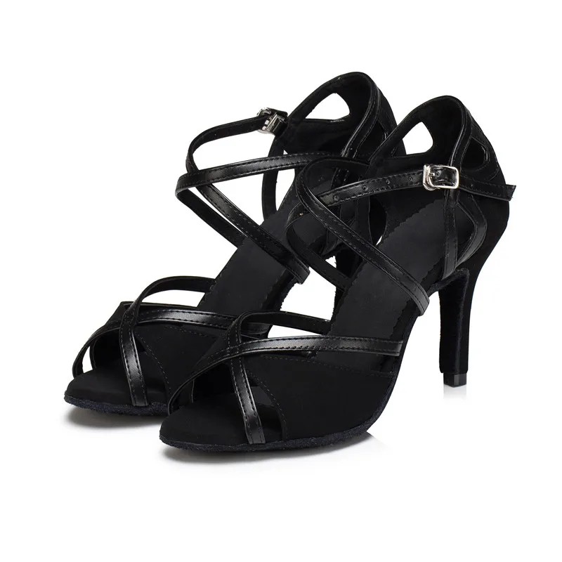 High Quality Ladies Women Tango Salsa Ballroom Latin Dance Shoes 3.33 Inch Heels |