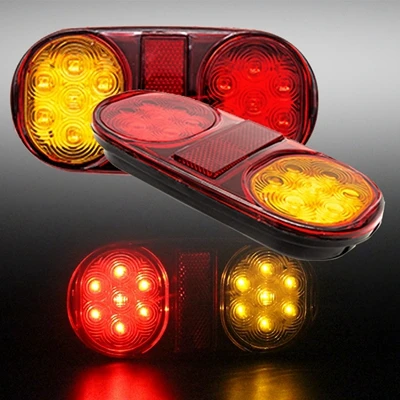 14 LEDS Marlaa 2 шт. 8 19 46 75 светодиодов задний стоп-сигнал для прицепа грузовика караван лодки автомобиля 1 пара 12 В/24 В Ван автомобиля задний сигнальный фонарь - Цвет: 14 LEDS