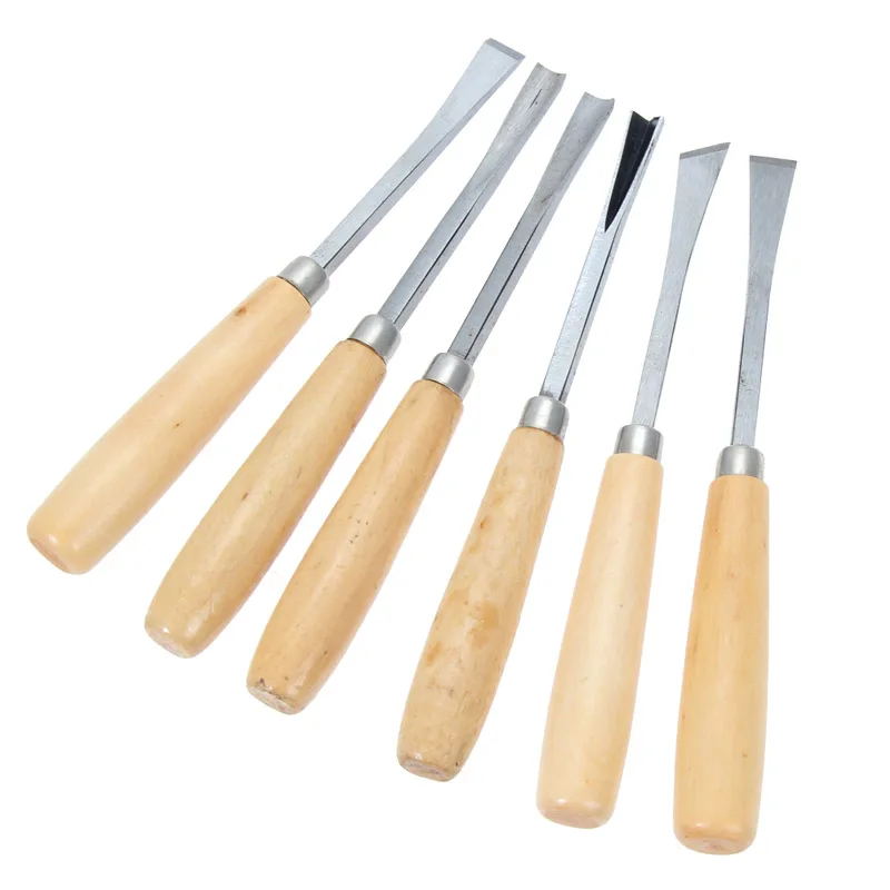 

New Hot 6PCS Assorted Wood Working Chisel Carving Chisels Tools Gouge Skew Sculpting Hand Tool Set