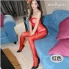 Red 12D чулки с вырезами, масло, вспышка, сексуальное нижнее белье, боди, комбинезоны, чулки, чулки, колготки, открытая промежность, medias - Цвет: Red