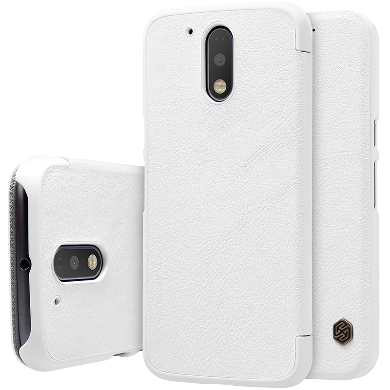 Nillkin Qin Series классическая роскошь флип кожаный чехол для мото G4 плюс телефона MOTO