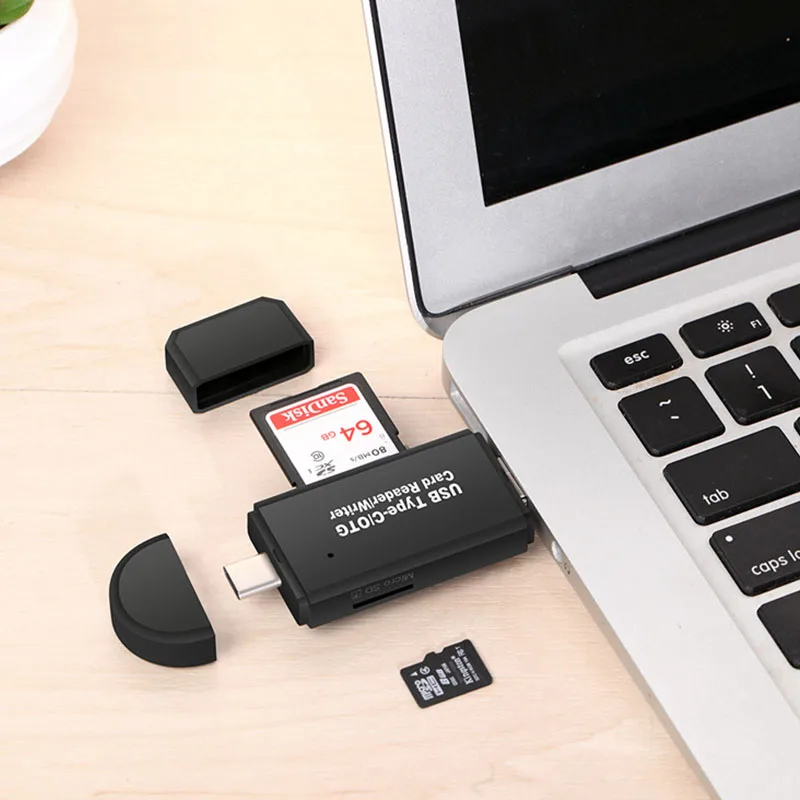 Type C & micro USB 3 In 1 OTG Card Reader High-speed USB2.0 Universal TF/SD for Android Computer Extension Headers |
