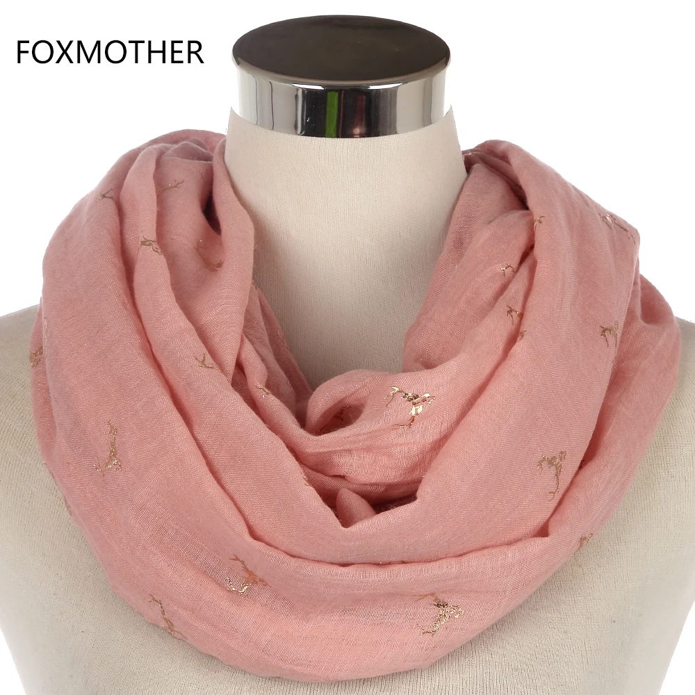 FOXMOTHER Новый брендовый розовый темно синий шарф из фольги с золотым блеском лося