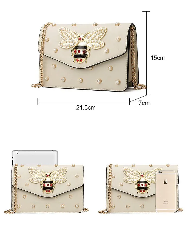 Longmiao брендовая сумка женская сумка-мессенджер маленькая Пчелка сумки Satchels для