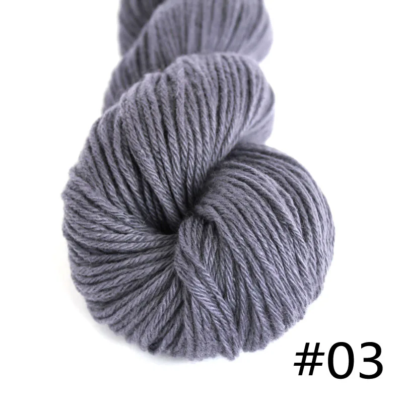 03 Grey Пряжа лотоса супер мягкая кашемировая DK пряжа цвет#01-#30 натуральный кашемир 4plys ручная вязка цвет ed DIY вязание крючком - Цвет: 03 Grey