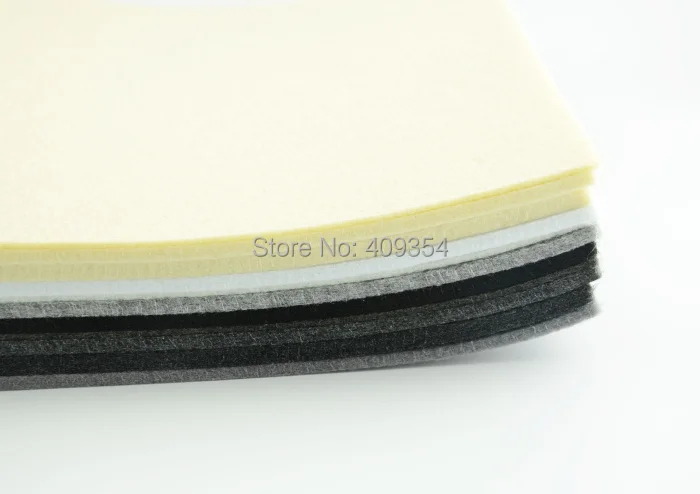 free shipping 11 PCS white black series 30CMX30CM 2MM 4MM 5MM thick Polyester felt fabric pack pre cut nonwoven DIY Craft Cloth|cloth diaper