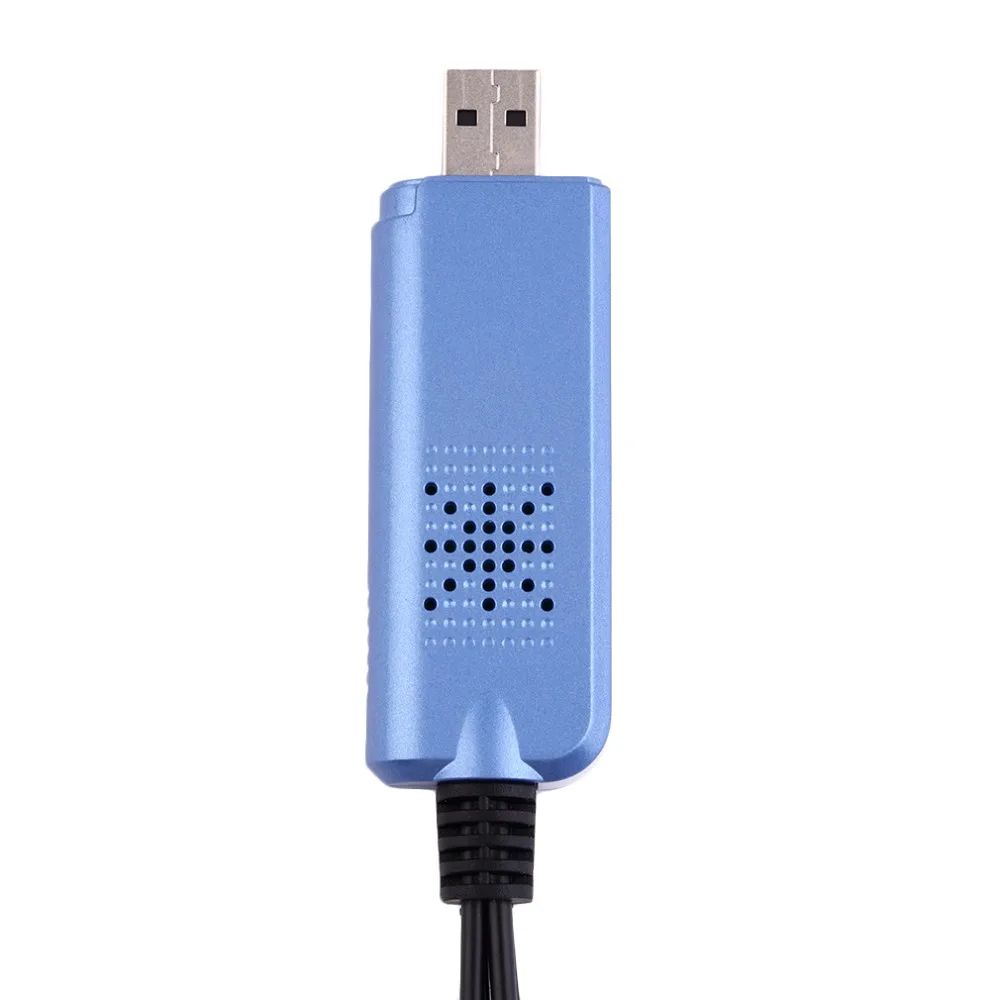 

New Portable USB 2.0 Video Audio Capture Card Adapter with CD VHS DC60 DVD Converter Composite RCA Blue Wholesale