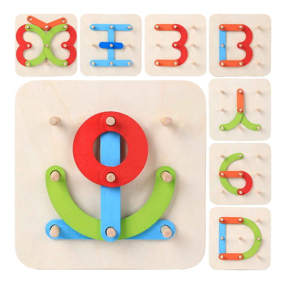 

Baby Wooden Letter Number Stacking Blocks Toy Set Fun Vehicle Block Board Game Toy Wood Educational Toys for Kid Children Gift