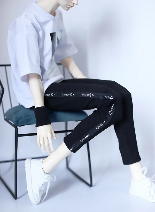 Брюки для куклы BJD с черными буквами и лентой Повседневные Для 1/3 1/4 SD DD MSD SD17