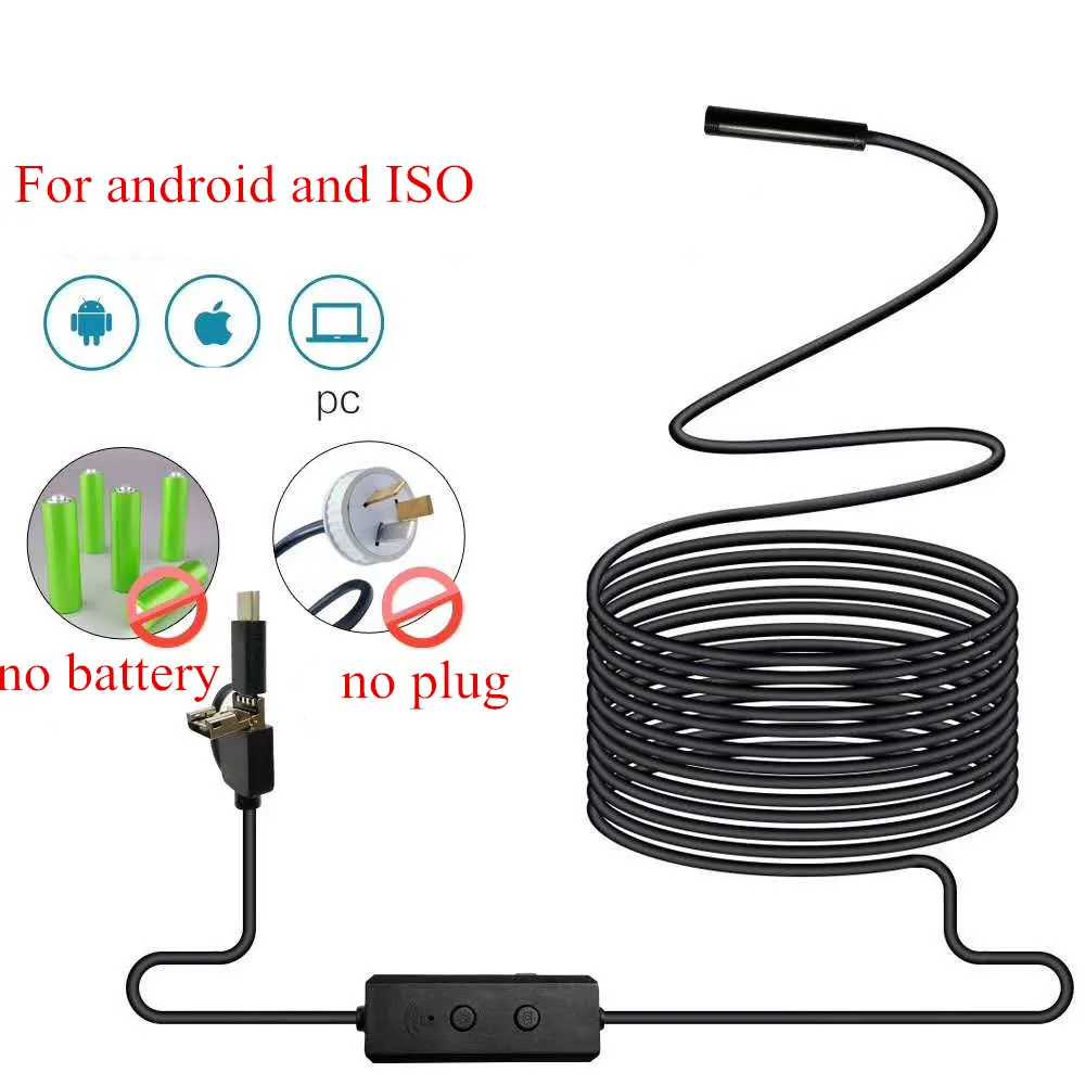 Беспроводная Wi-Fi эндоскопическая камера 2MP 1200P для Android и ISO | Безопасность защита