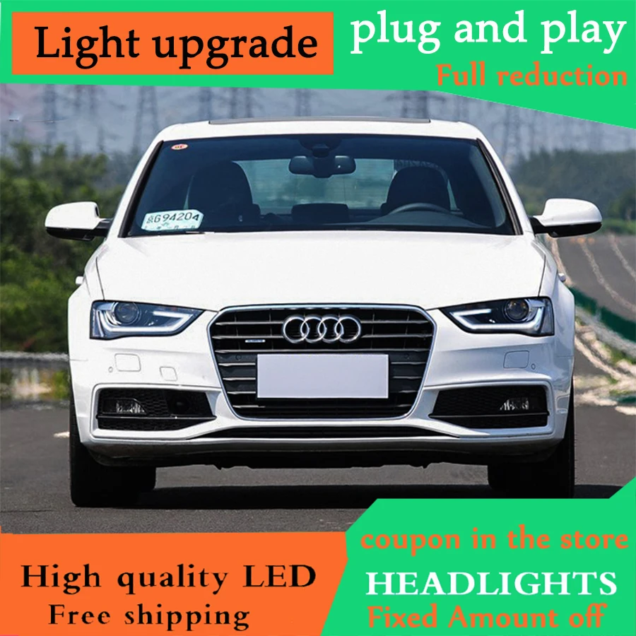 D-YL автомобильный Стайлинг для Audi A4L фары A4 2013-2016 светодиодная фара H7 D2H Hid вариант