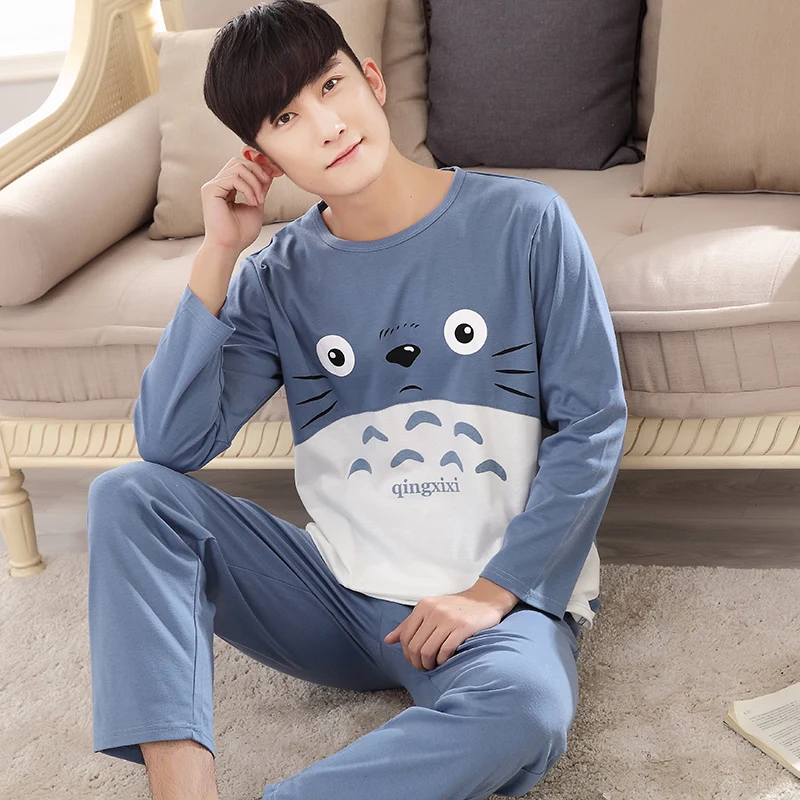 Местных Оленей 2016 Мужской Пижамы Мода Весна и Осень Мужчины Наборы Хлопка С