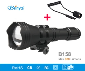 Brinyte B158 выпуклая линза масштабируемый светодиодный фонарик водонепроницаемый