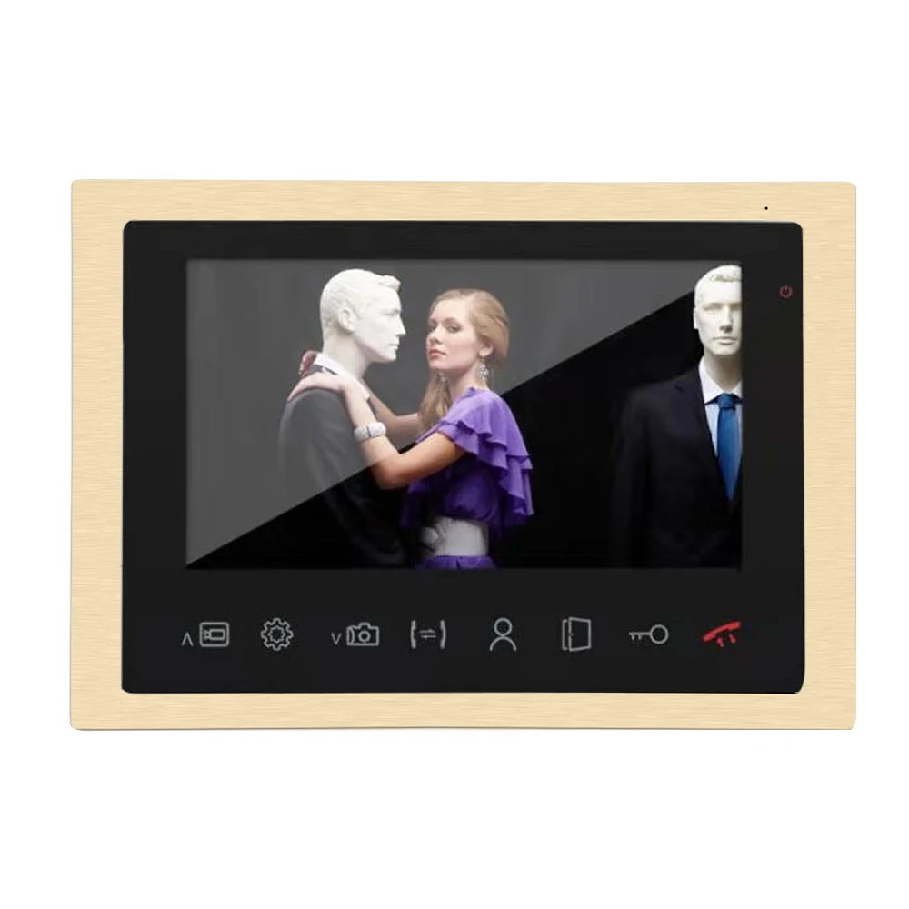 

Dragonsview 10 Inch 960P Video Door Phone Intercom System Wide Angle 2.3mm Lens Metal Golden Color Doorphone Call Panel Motion