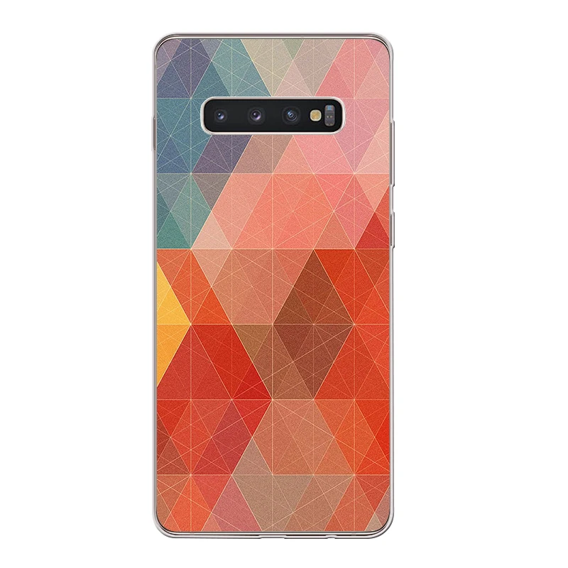 ciciber Phone Case for Samsung Galaxy S10 S10+ S10e Soft TPU Back Cover S9 S8 S7 S6 S5 Edge Plus S9+ Plaid Pattern |