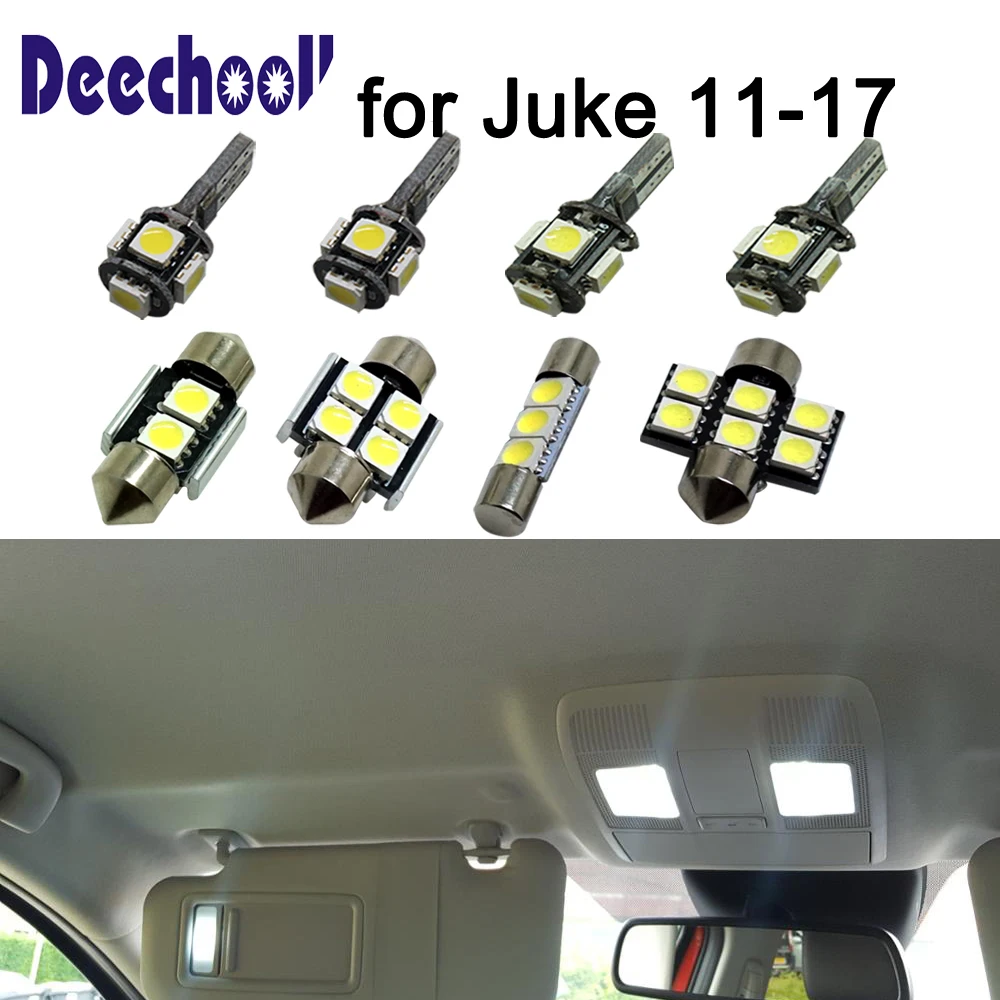Автомобильный светодиодный светильник s 12 шт. лампы для Nissan Juke 2010 2017 canbus