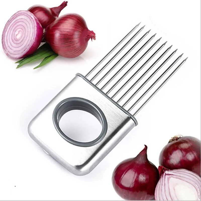 Простой Лук Держатель Slicer Растительное Фруктовые Инструменты Помидор Резак Из