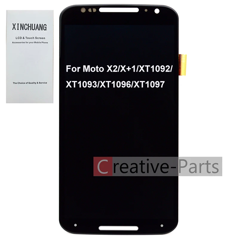 Оригинальный ЖК дисплей для Motorola X2 черный Цвет XT1096 XT1097 с сенсорным Стекло