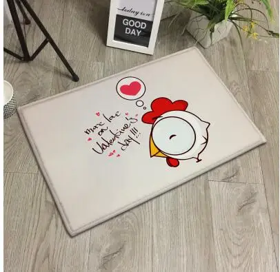 

Простой стильный смешной мультяшный коврик с принтом животных, коврик для ванной, впитывающий напольный коврик, детский прикроватный коври...